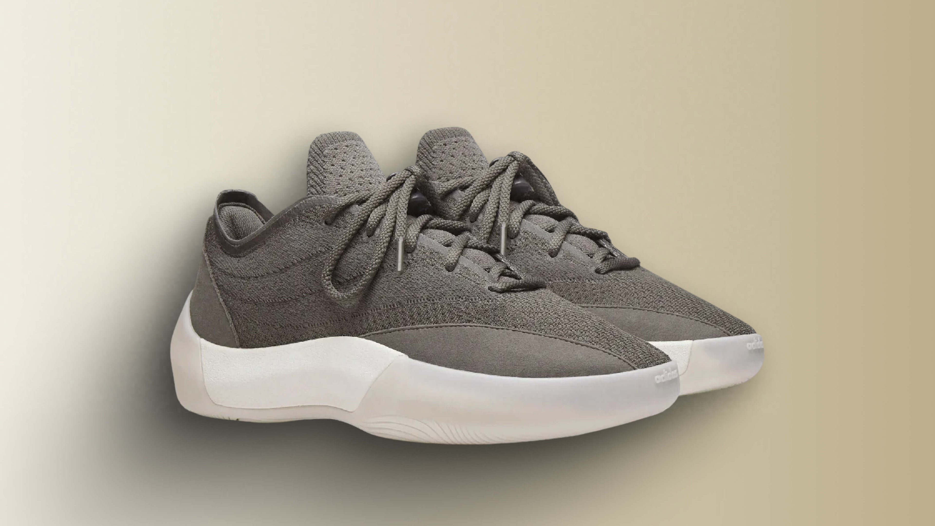 adidas Fear of God Athletics III Cinder sneaker in grey with sculpted sole