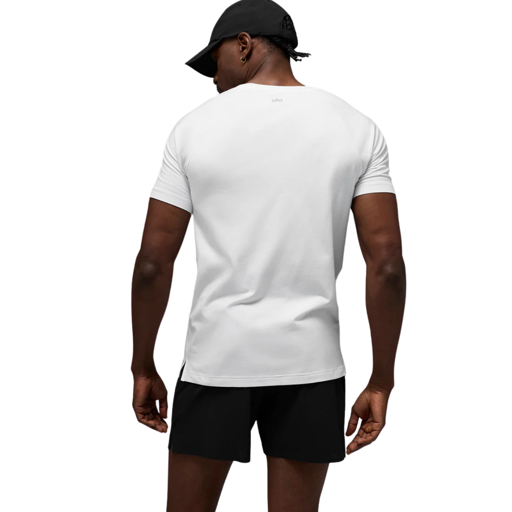 Alo Yoga Vapor Crewneck Short Sleeve Clover White