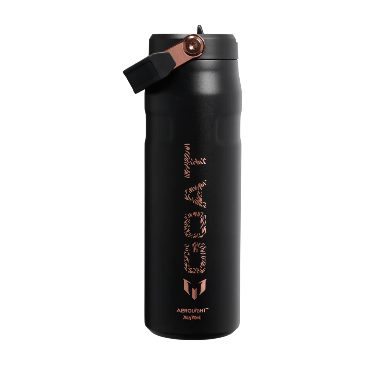 Stanley - The Messi x Stanley IceFlow Flip Straw 2.0 Bottle | 24 OZ Messi GOAT Black