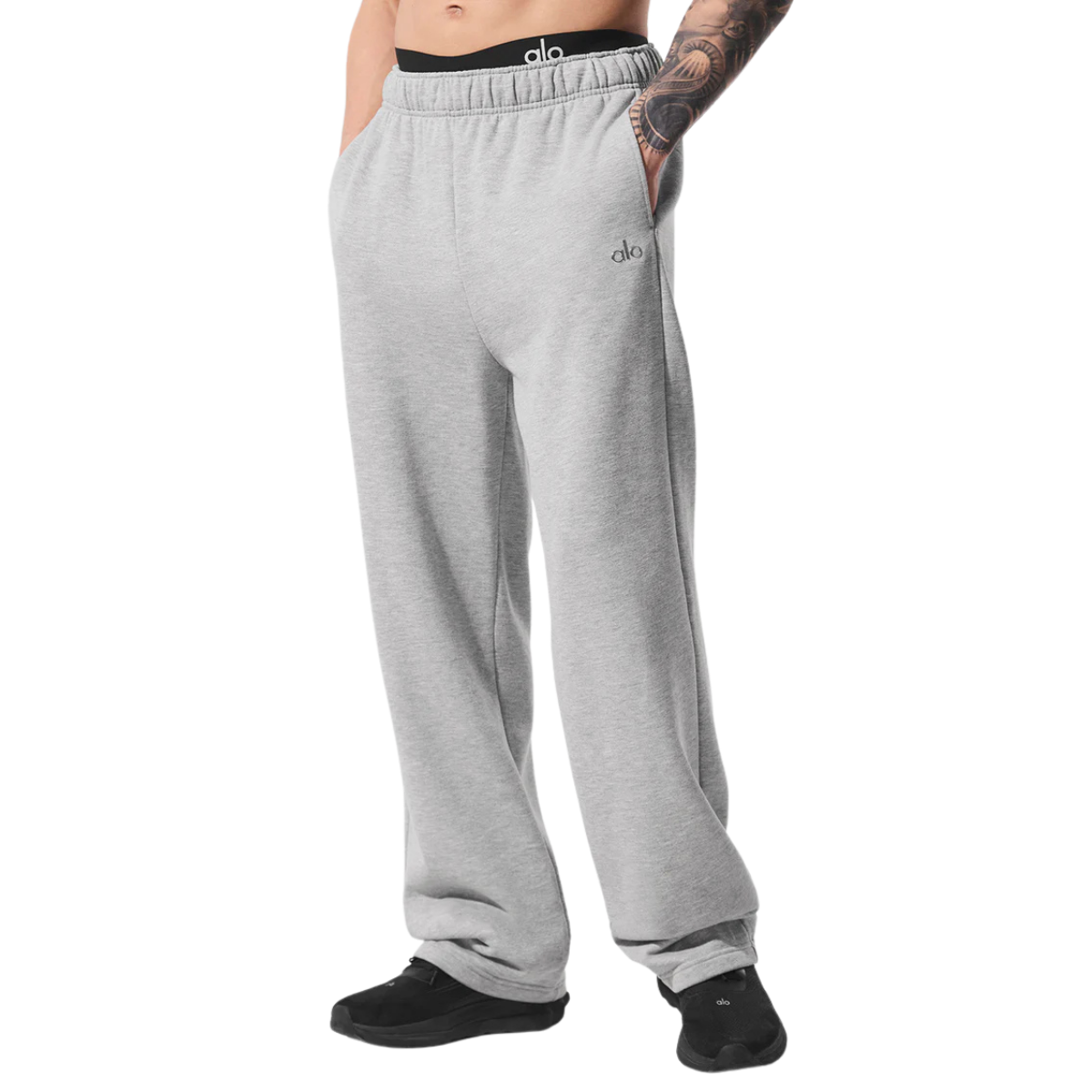 Alo Yoga Accolade Straight Leg Sweatpant Athletic Heather Grey