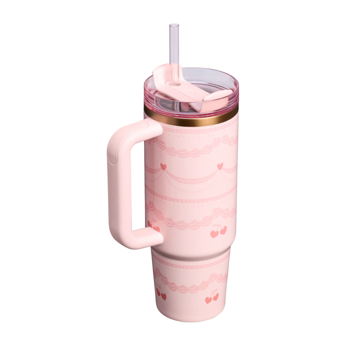 Stanley The Valentine’s Day Quencher H2.0 Flowstate Tumbler | 30 OZ Pink Velvet Cake