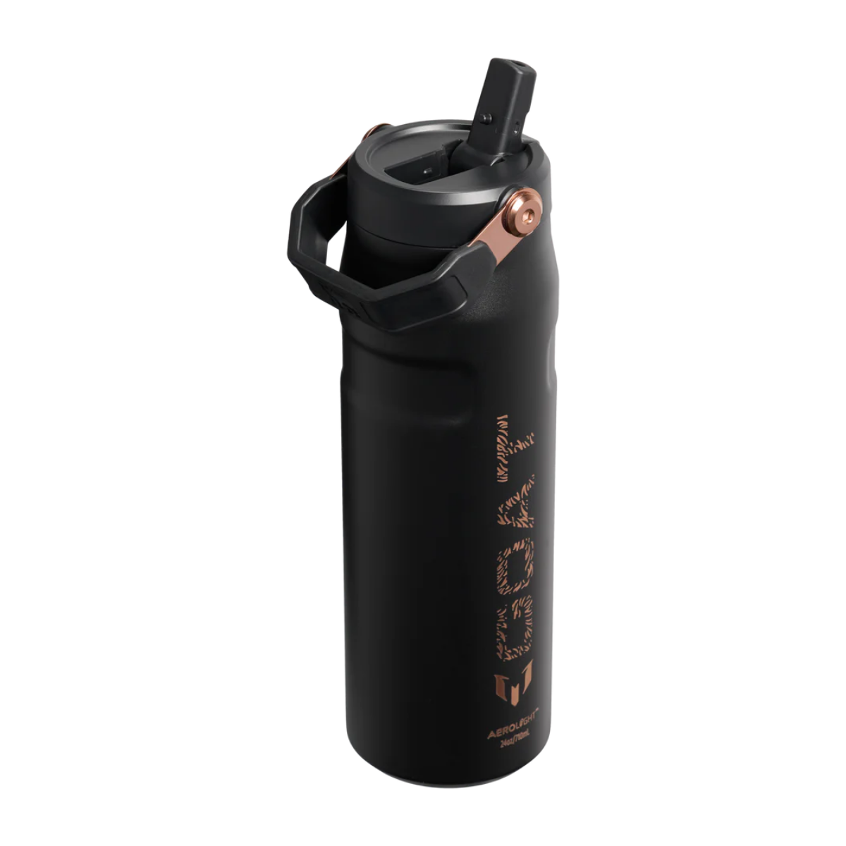 Stanley - The Messi x Stanley IceFlow Flip Straw 2.0 Bottle | 24 OZ Messi GOAT Black