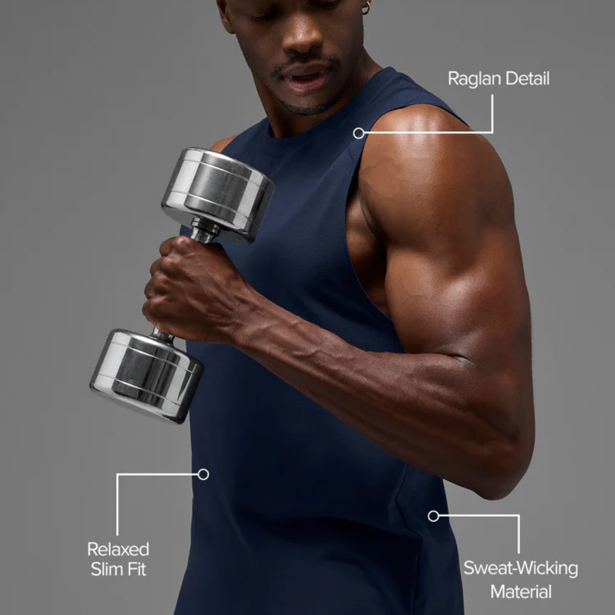 Alo Yoga Vapor Muscle Tank Navy