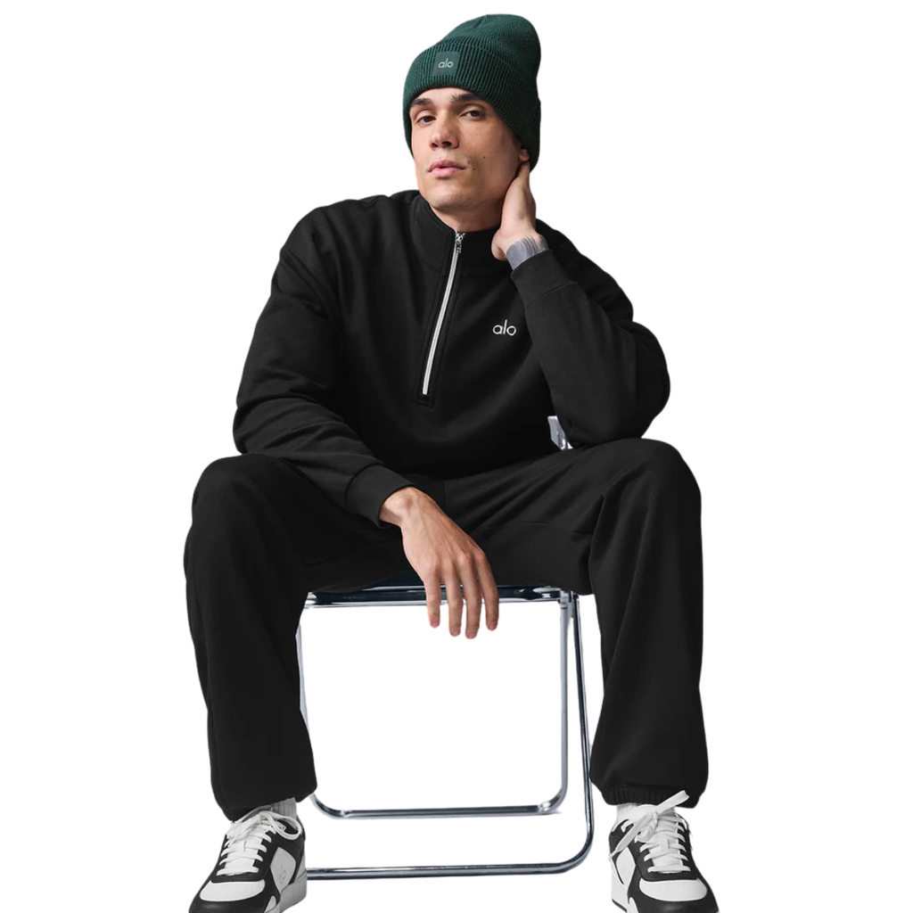 Alo Yoga Accolade 1/4 Zip Pullover Black