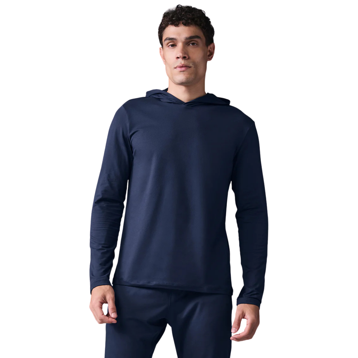 Alo Yoga Conquer Reform Long Sleeve With Hood Navy