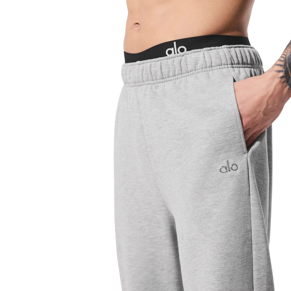 Alo Yoga Accolade Straight Leg Sweatpant Athletic Heather Grey