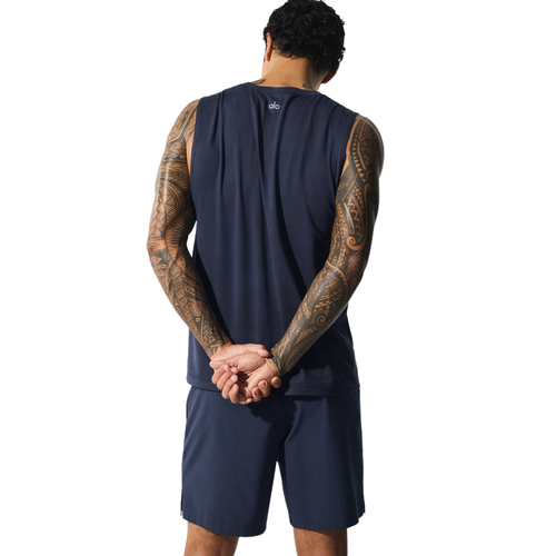 Alo Yoga Conquer Muscle Tank Navy