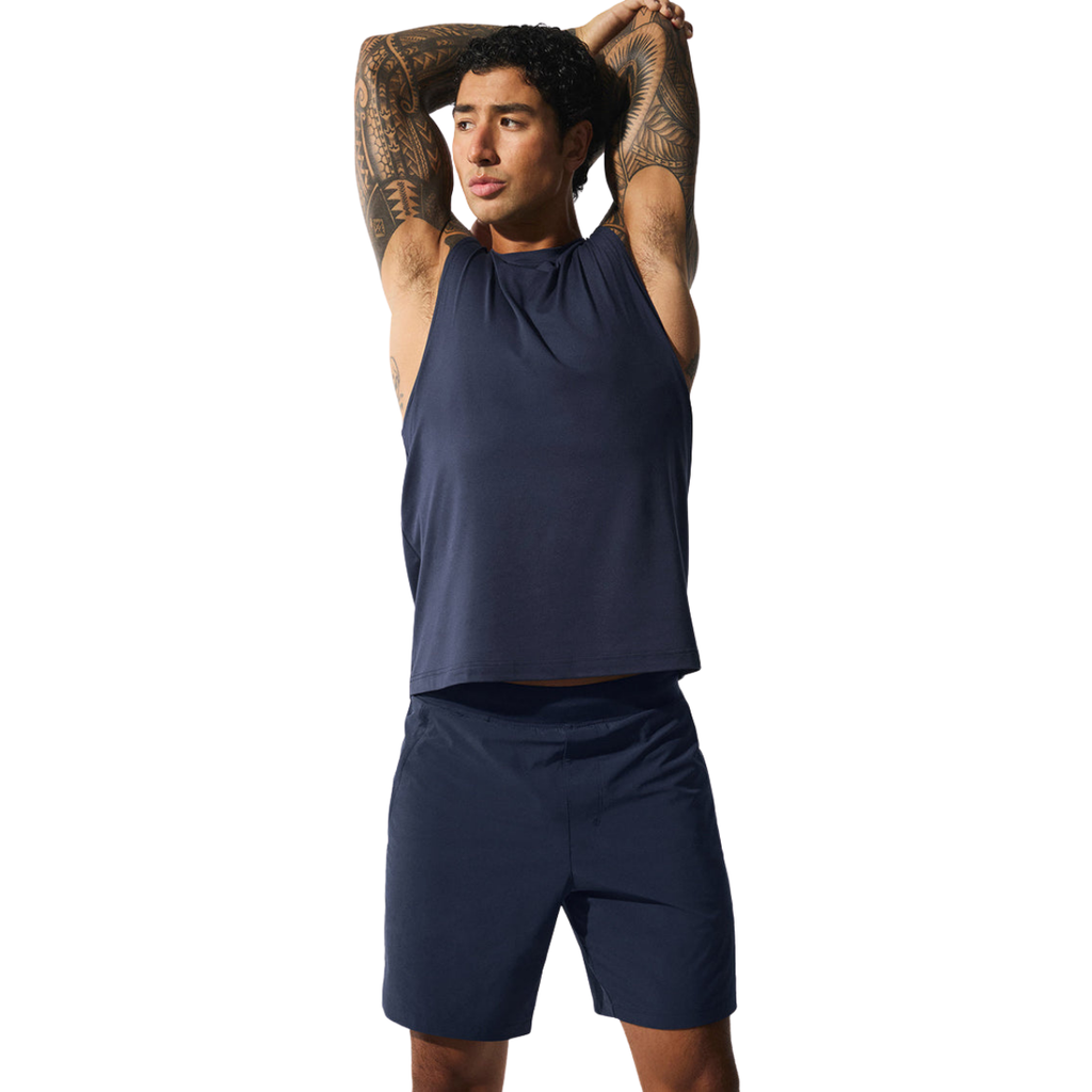 Alo Yoga Conquer Muscle Tank Navy