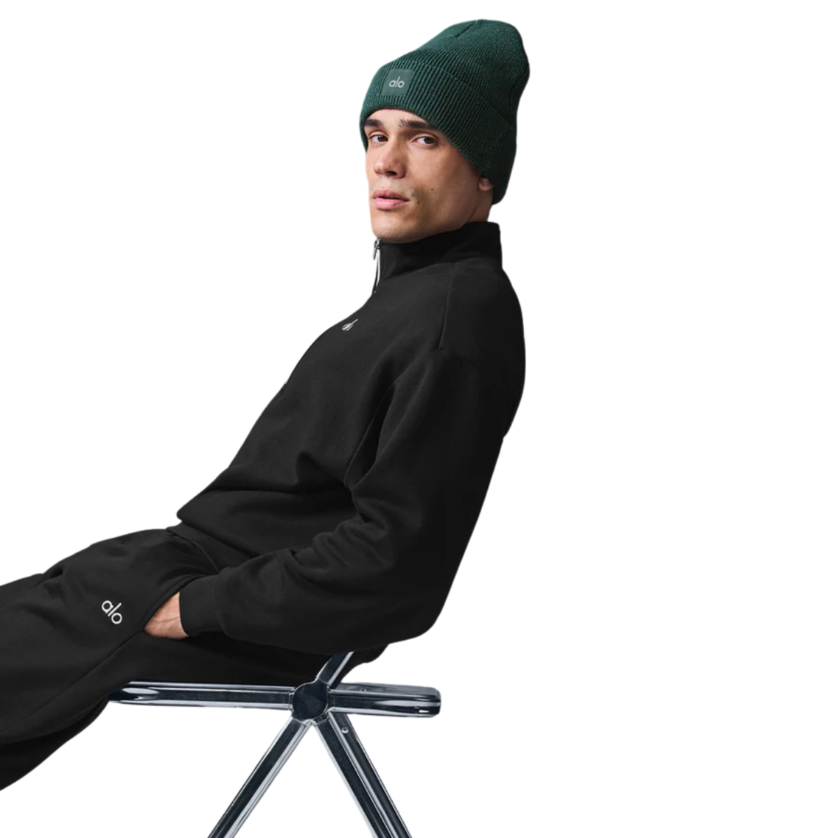 Alo Yoga Accolade 1/4 Zip Pullover Black