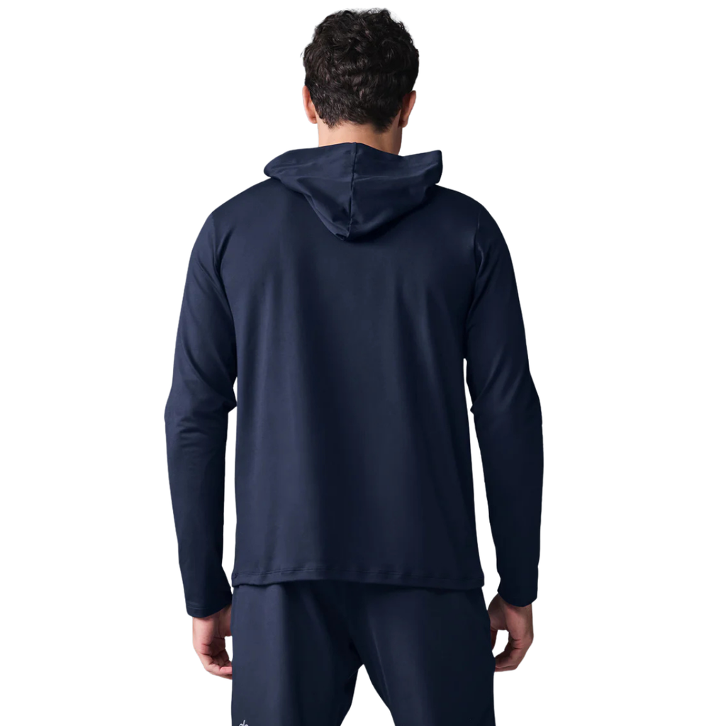 Alo Yoga Conquer Reform Long Sleeve With Hood Navy