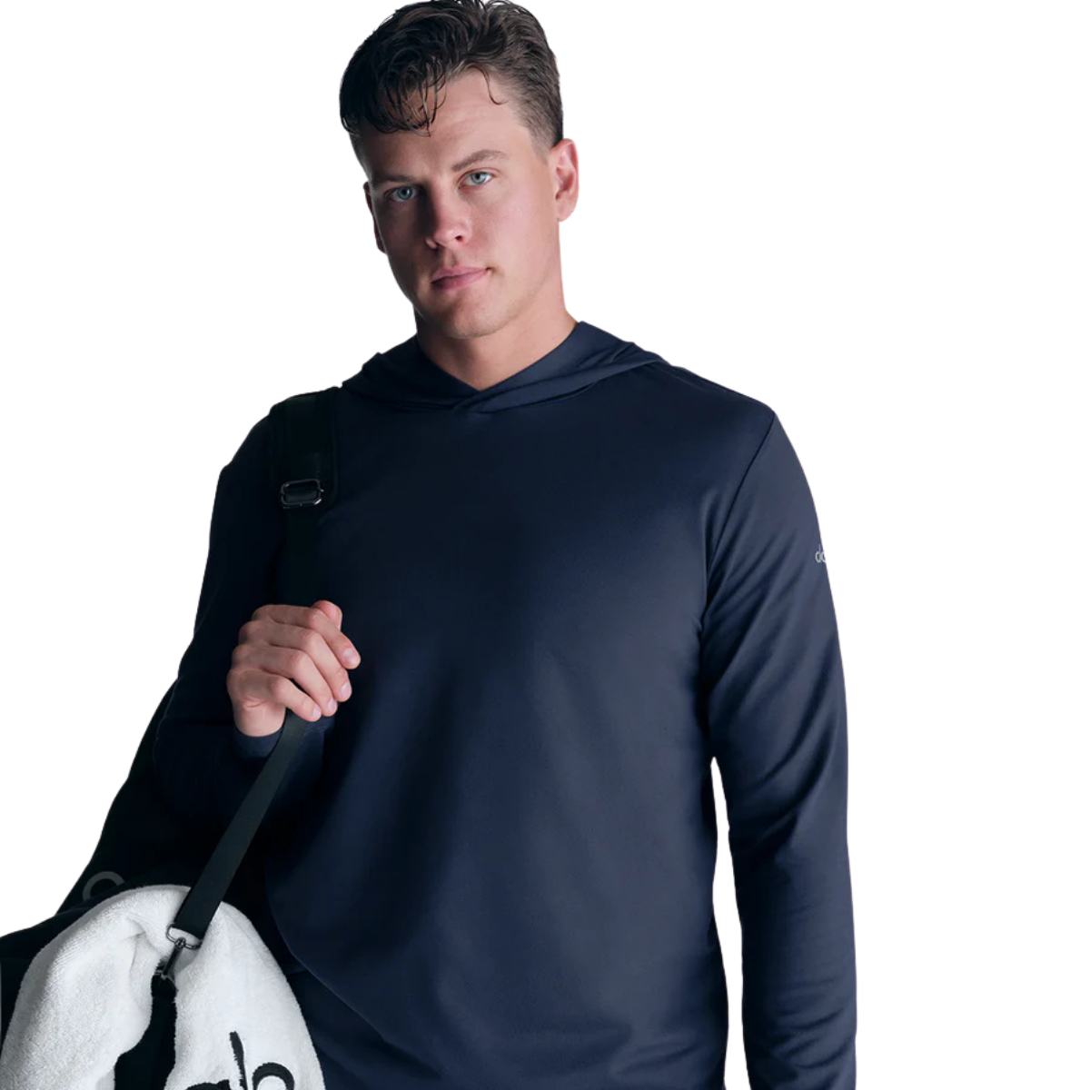 Alo Yoga Conquer Reform Long Sleeve With Hood Navy
