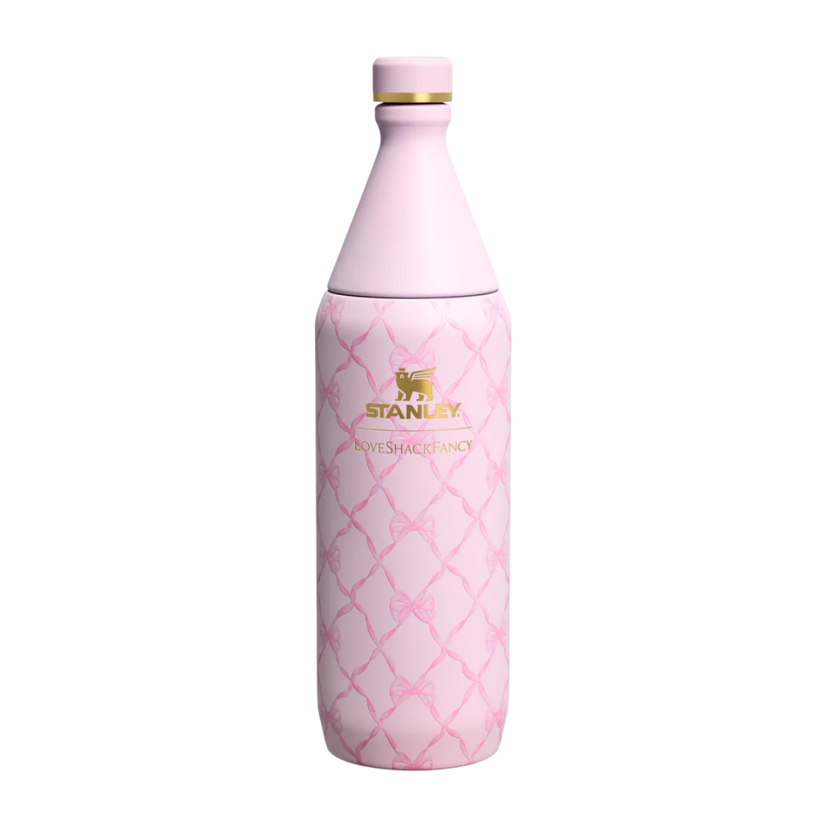 Stanley 1913 x LoveShackFancy Holiday All Day Slim Bottle | 34 OZ Baby Bow Pink Peppermint