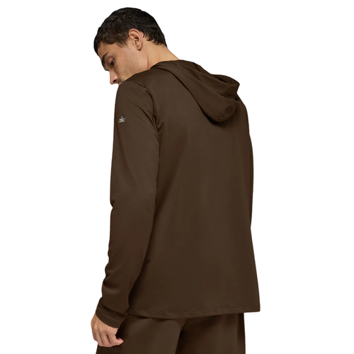 Alo Yoga Conquer Reform Long Sleeve With Hood Espresso