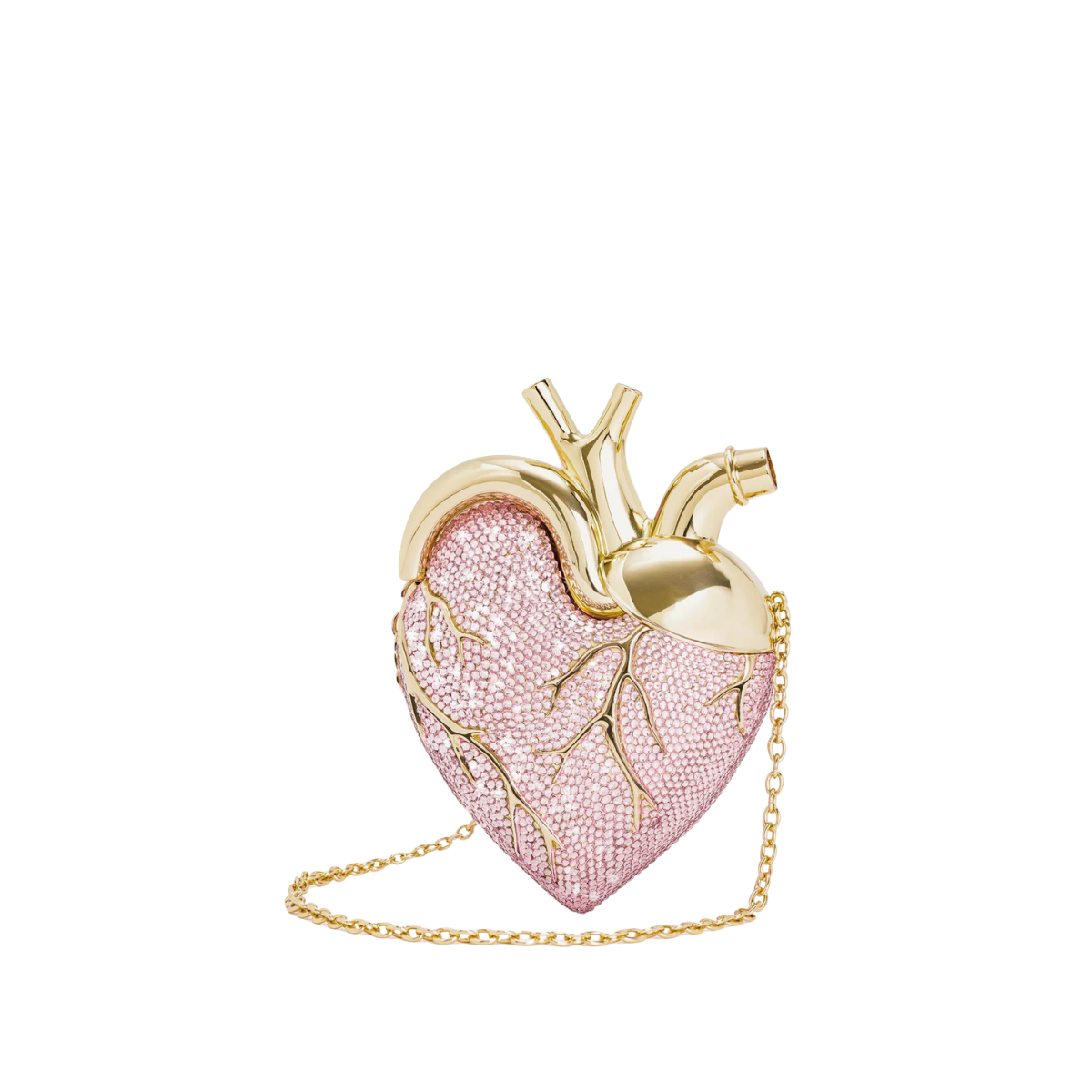 Jw Pei Maren Artificial Crystal Heart Shaped Bag Pink