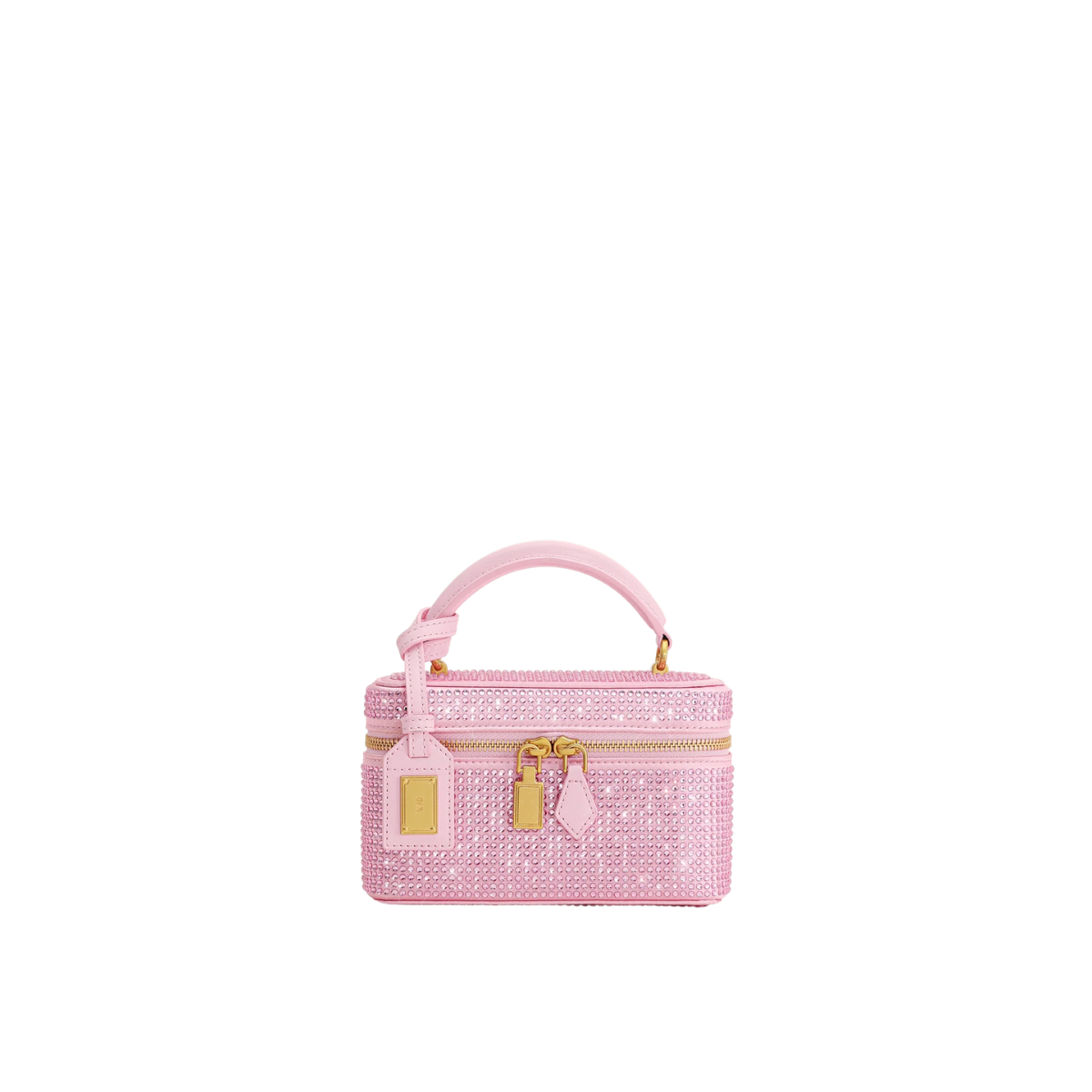 Jw Pei Cleo Artificial Crystal Box Shape Top Handle Bag Pink