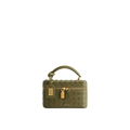 Jw Pei Cleo Woven Texture Box Shape Top Handle Bag Olive Green