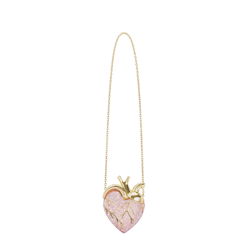 Jw Pei Maren Artificial Crystal Heart Shaped Bag Pink