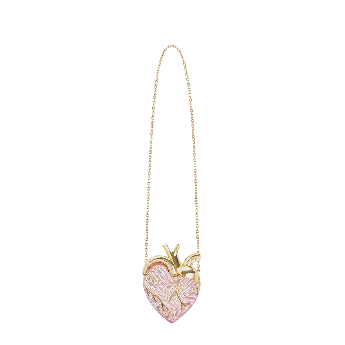 Jw Pei Maren Artificial Crystal Heart Shaped Bag Pink