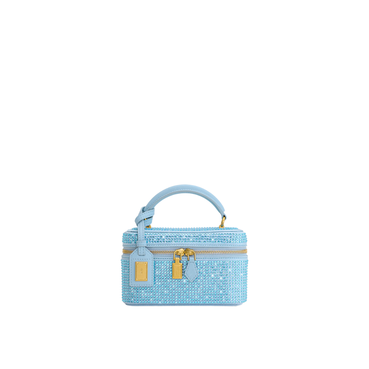 Jw Pei Cleo Artificial Crystal Box Shape Top Handle Bag Blue