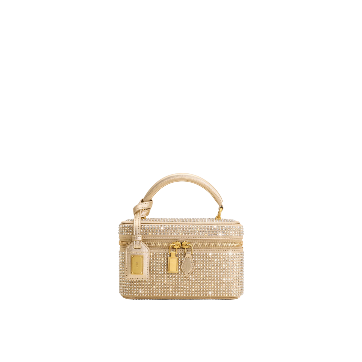 Jw Pei Cleo Artificial Crystal Box Shape Top Handle Bag Champagne