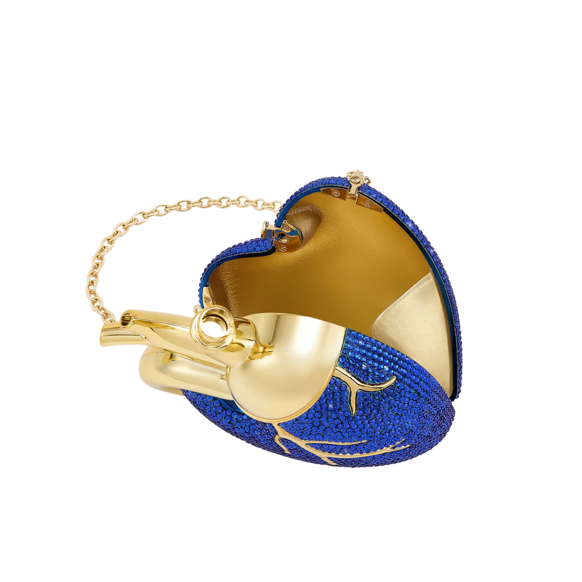 Jw Pei Maren Artificial Crystal Heart Shaped Bag Cobalt Blue