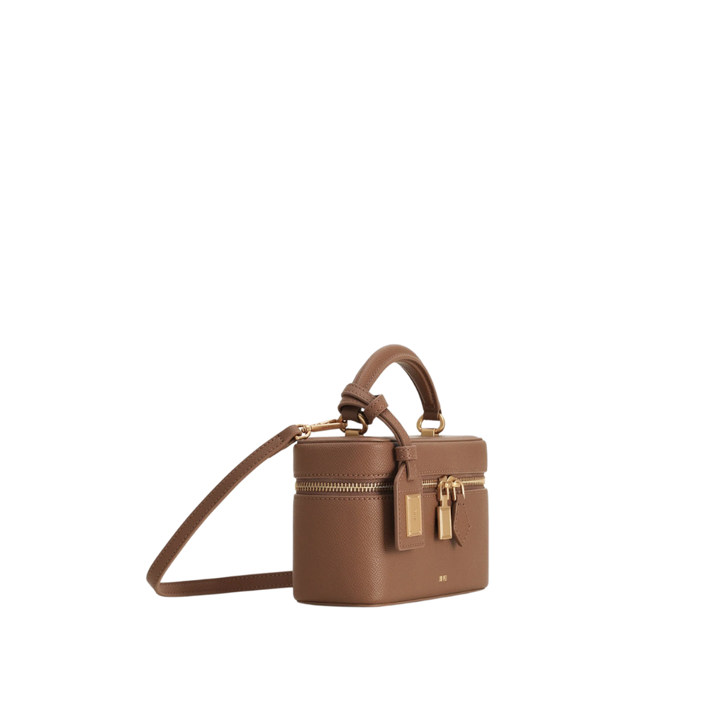 Jw Pei Cleo Box Shape Top Handle Bag Brown