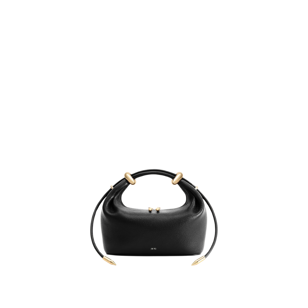 Jw Pei Ellie Metal Ring Embellished Top Handle Bag Black