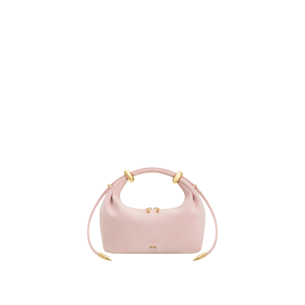 Jw Pei Ellie Faux Suede Metal Ring Embellished Top Handle Bag Pink
