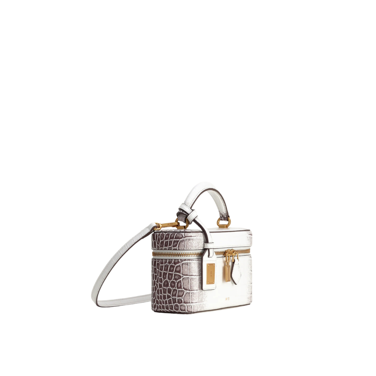 Jw Pei Cleo Box Shape Top Handle Bag White Croc