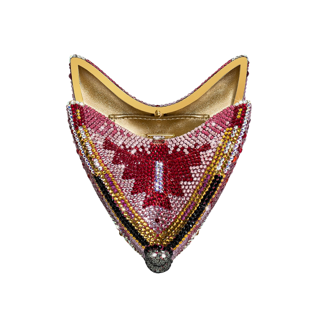 Jw Pei Paisley Crystal Butterfly Clutch Multicolor