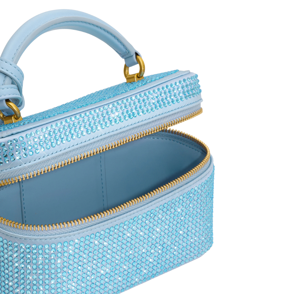 Jw Pei Cleo Artificial Crystal Box Shape Top Handle Bag Blue
