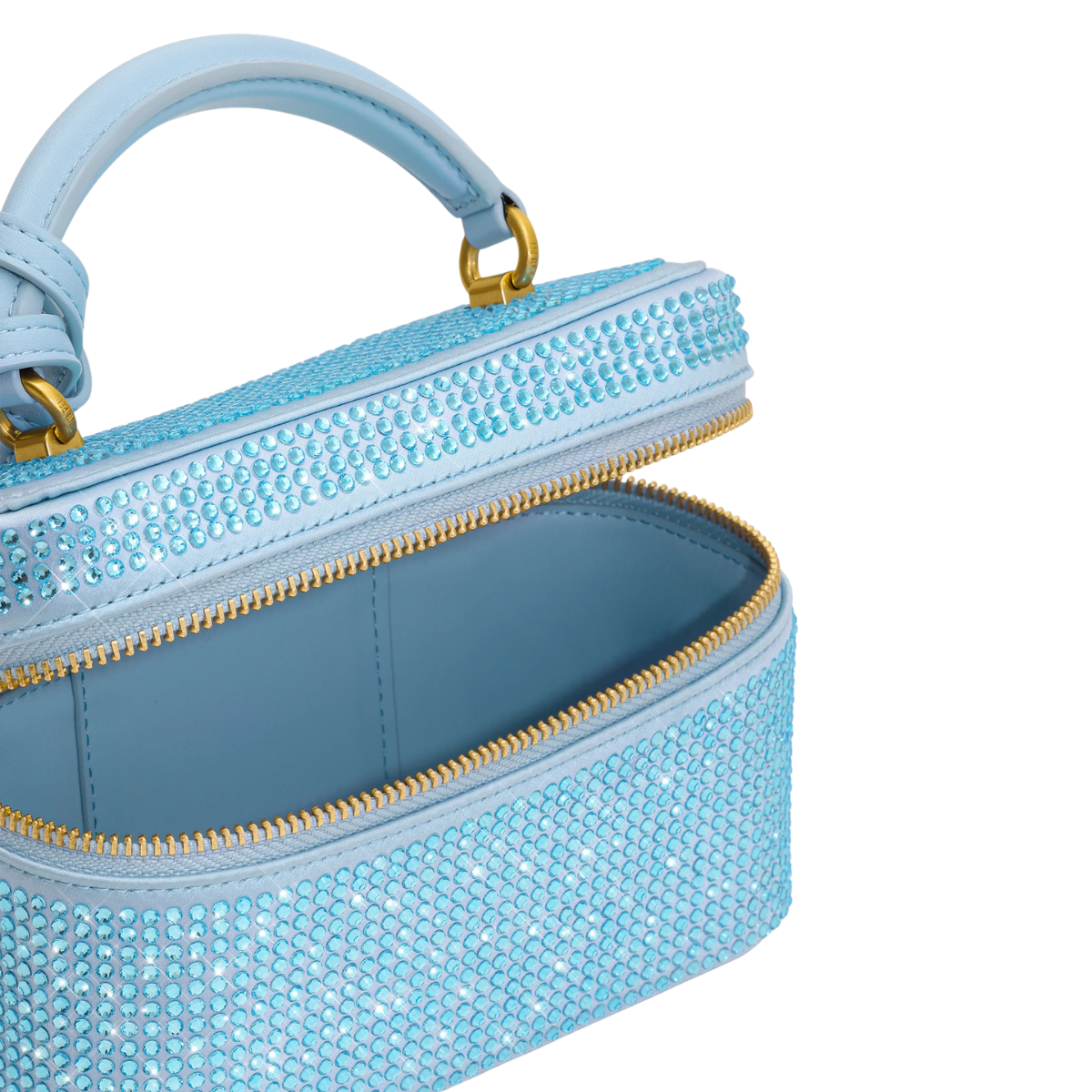 Jw Pei Cleo Artificial Crystal Box Shape Top Handle Bag Blue