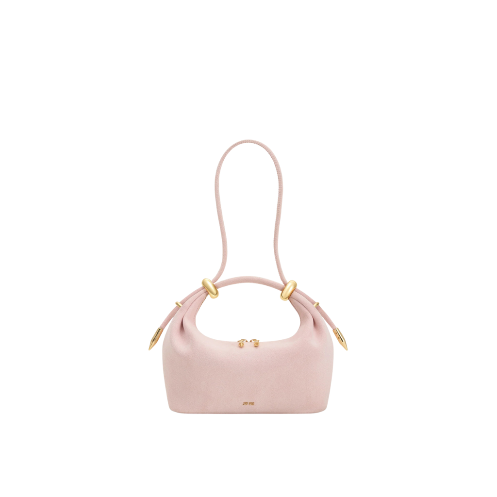 Jw Pei Ellie Faux Suede Metal Ring Embellished Top Handle Bag Pink