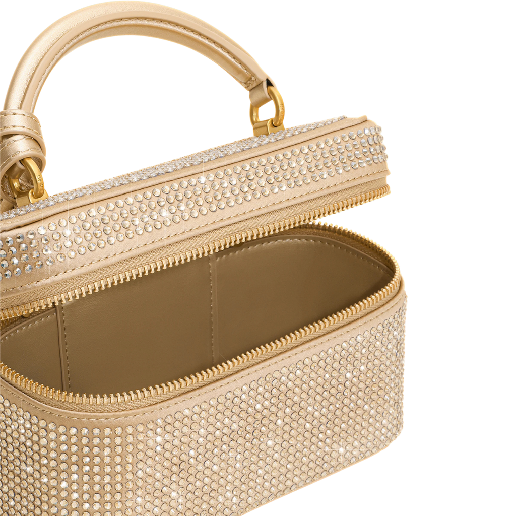 Jw Pei Cleo Artificial Crystal Box Shape Top Handle Bag Champagne