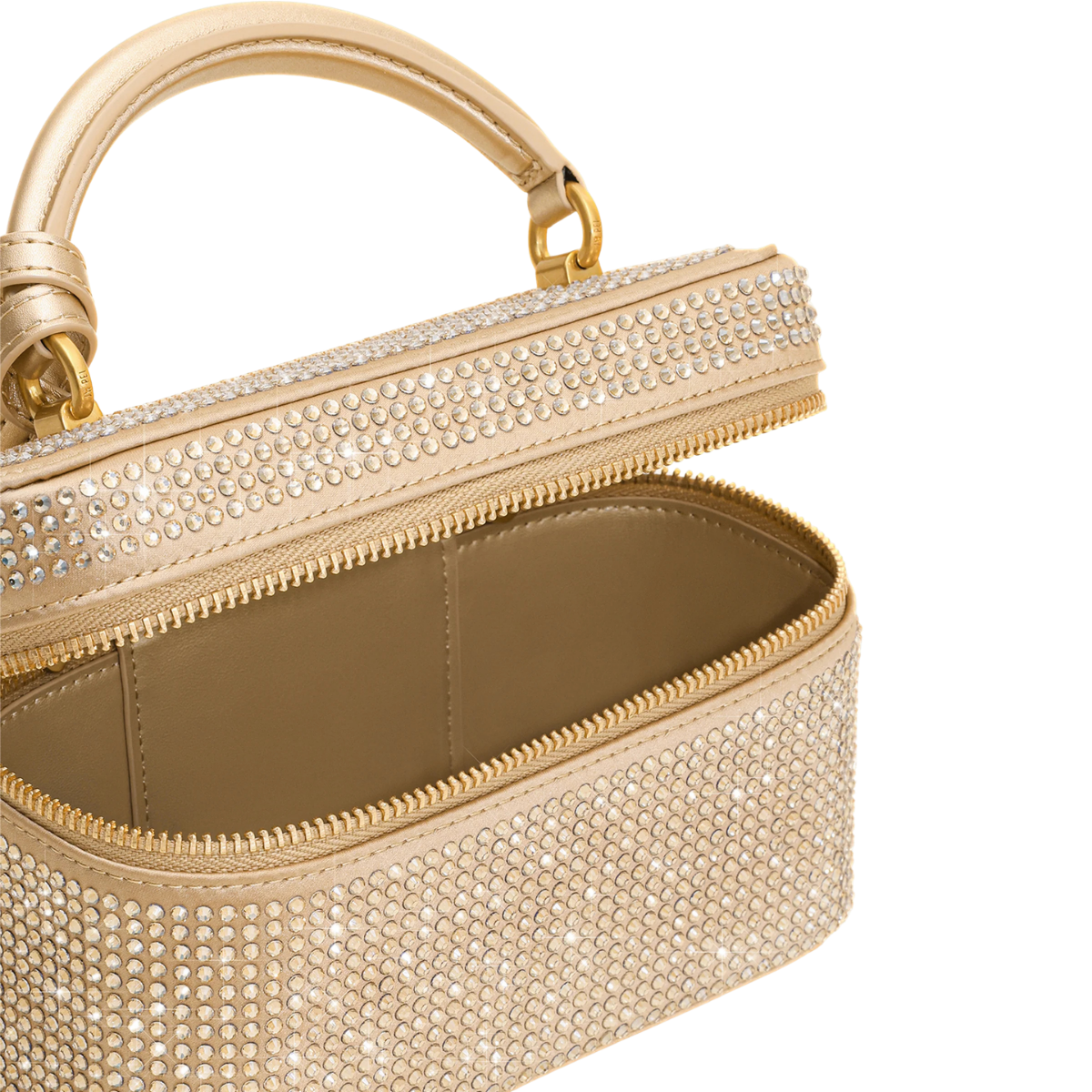 Jw Pei Cleo Artificial Crystal Box Shape Top Handle Bag Champagne
