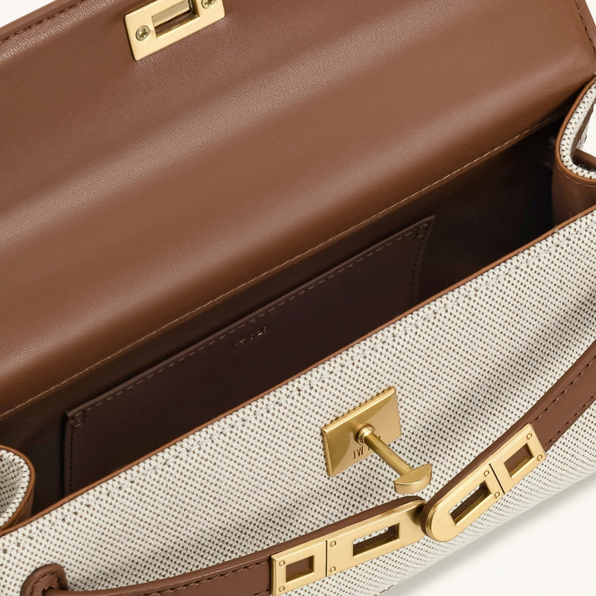 Jw Pei Noor Top Handle Bag Brown Canvas