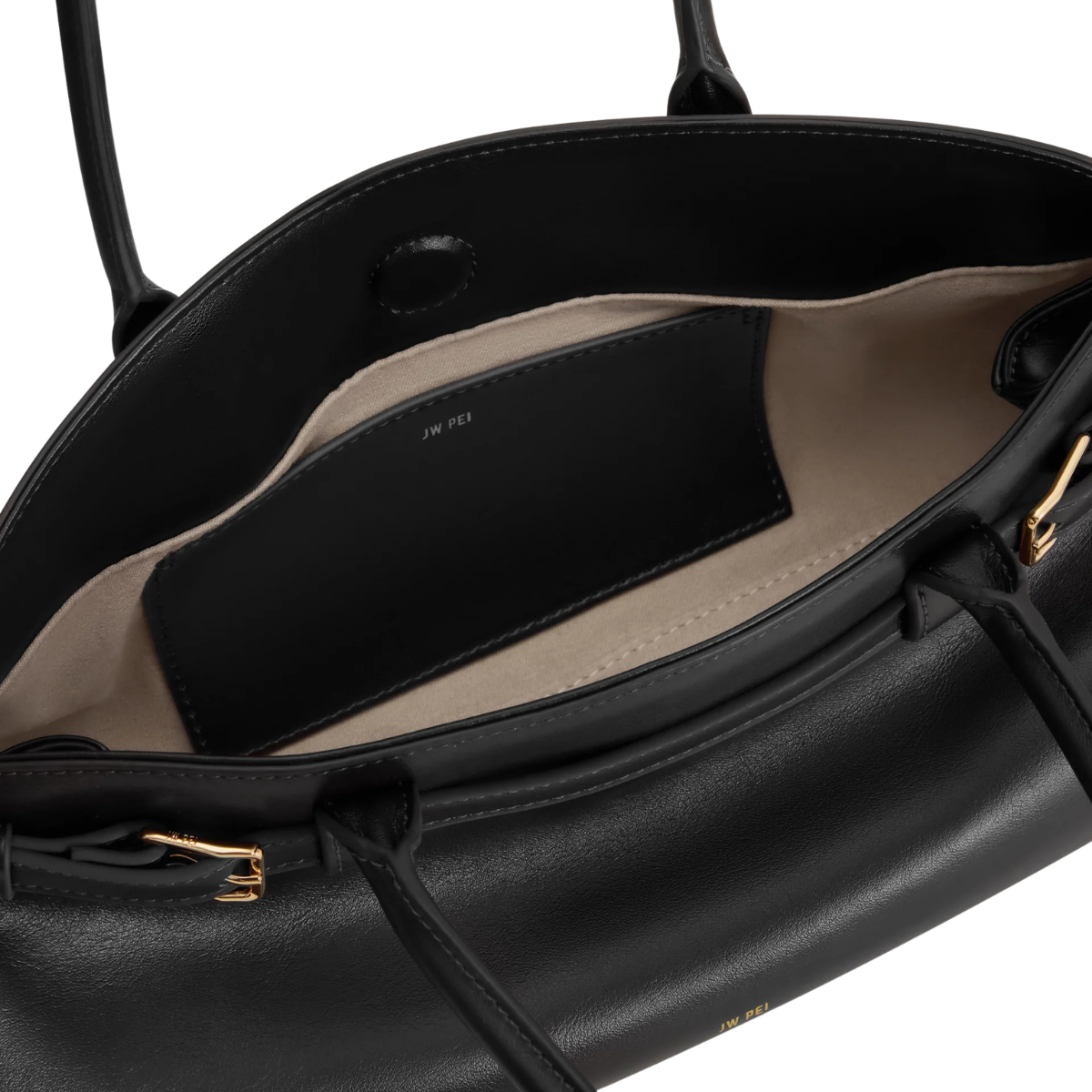 Jw Pei Arden Belt Detail East West Shoulder Bag Black