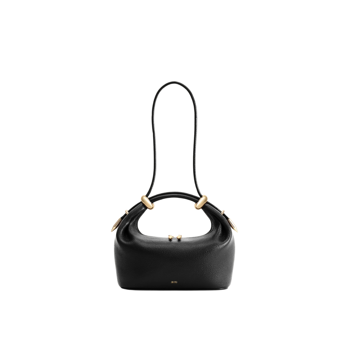 Jw Pei Ellie Metal Ring Embellished Top Handle Bag Black