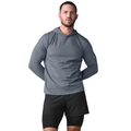Alo Yoga Conquer Reform Long Sleeve With Hood Steel Grey