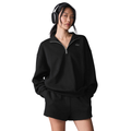 Alo Yoga Women's Accolade 1/4 Zip Pullover Black