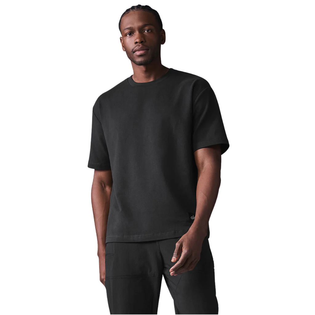 Alo Yoga Double Take Short Sleeve Black