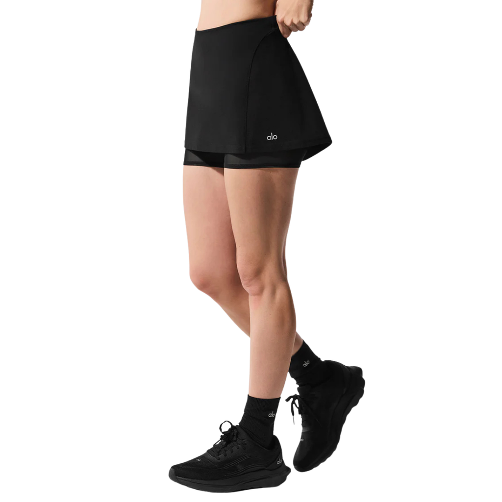 Alo Yoga Women's Alosoft Serve It Up Skirt Black