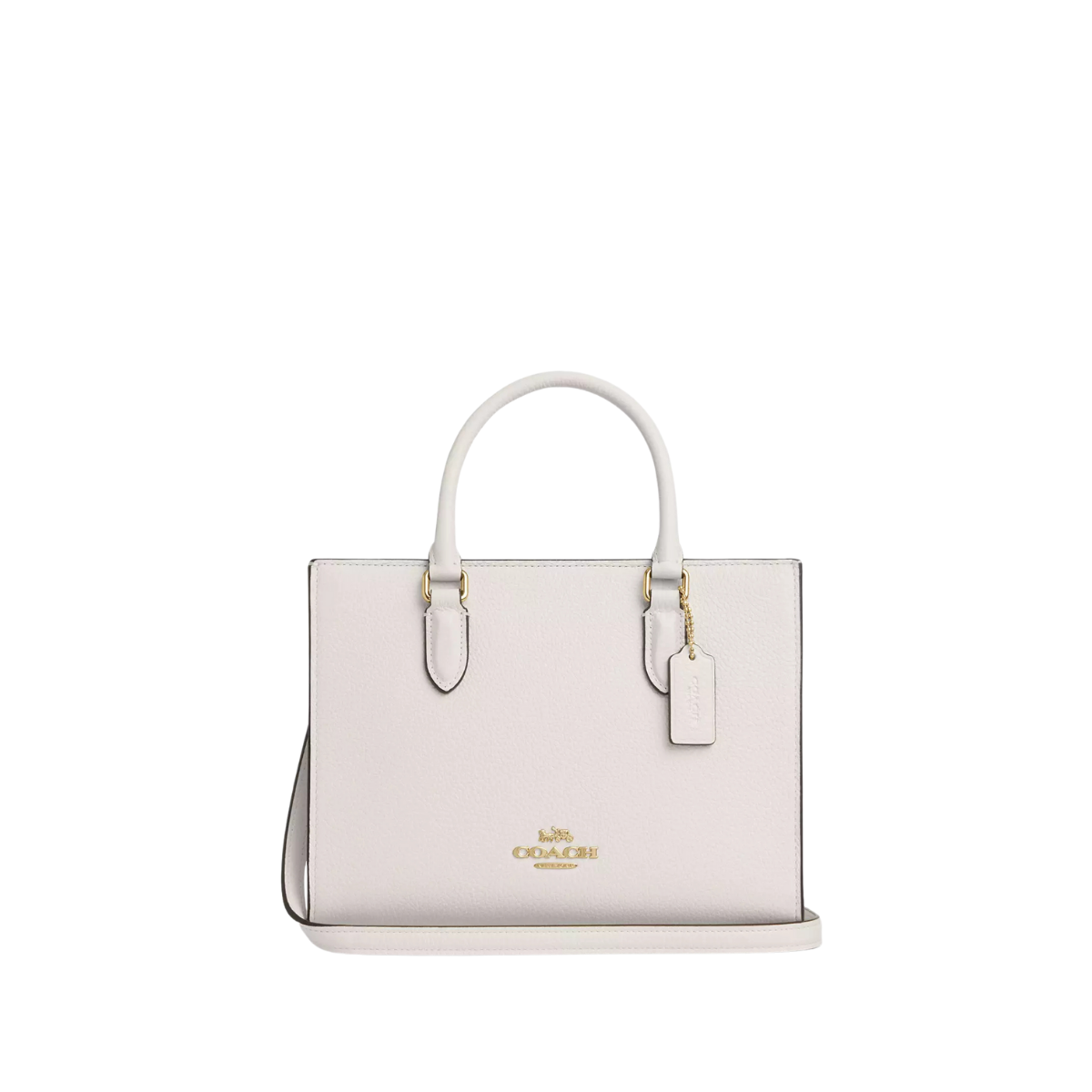 Coach Maggie Small Tote Bag In Signature Canvas Gold Chalk