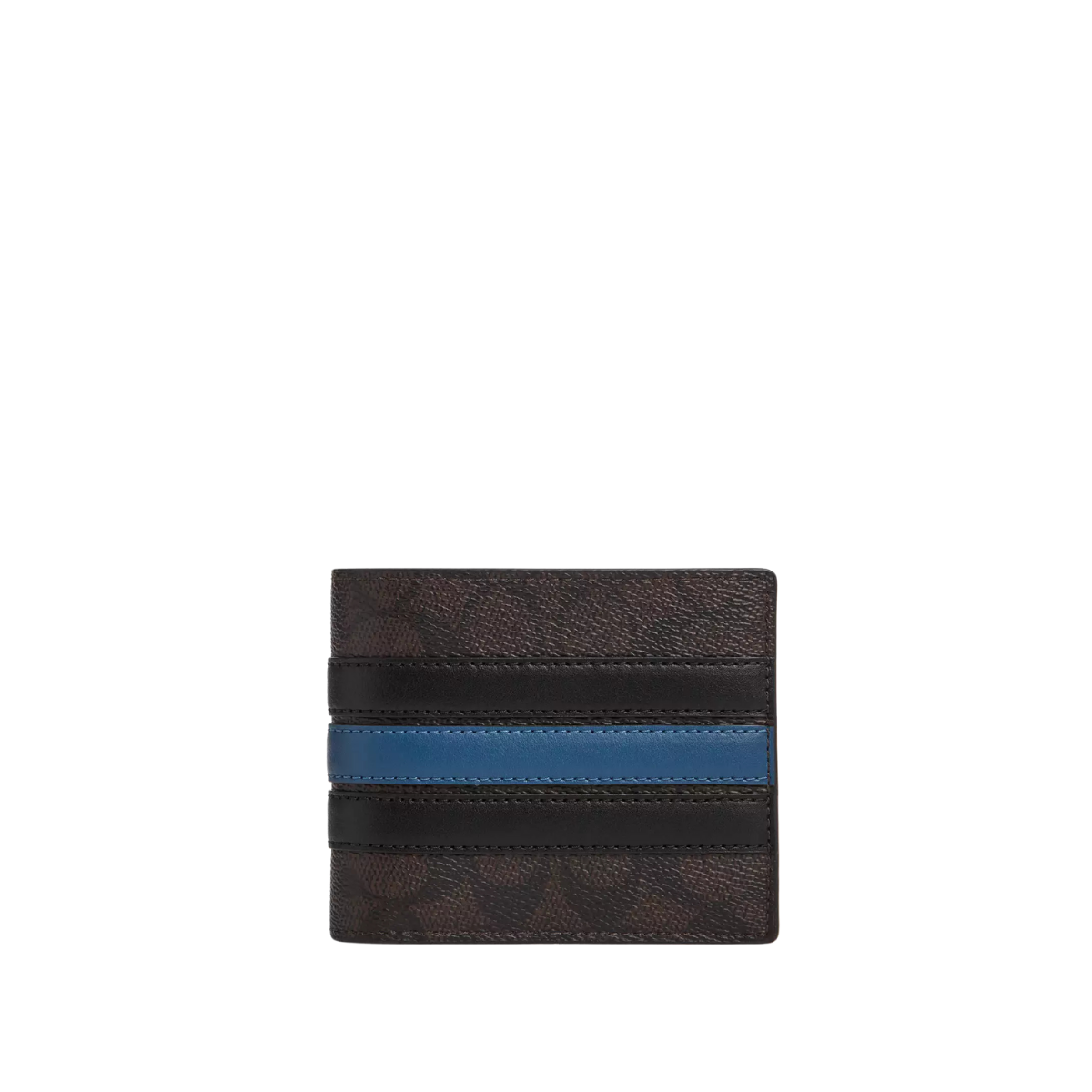 Coach 3-In-1 Wallet In Signature Canvas With Varsity Stripe Walnut Multi
