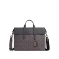 Coach Sullivan Portfolio Brief In Signature Canvas Gunmetal Grey Charcoal