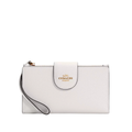 Coach Phone Wallet In Signature Canvas Gold Chalk