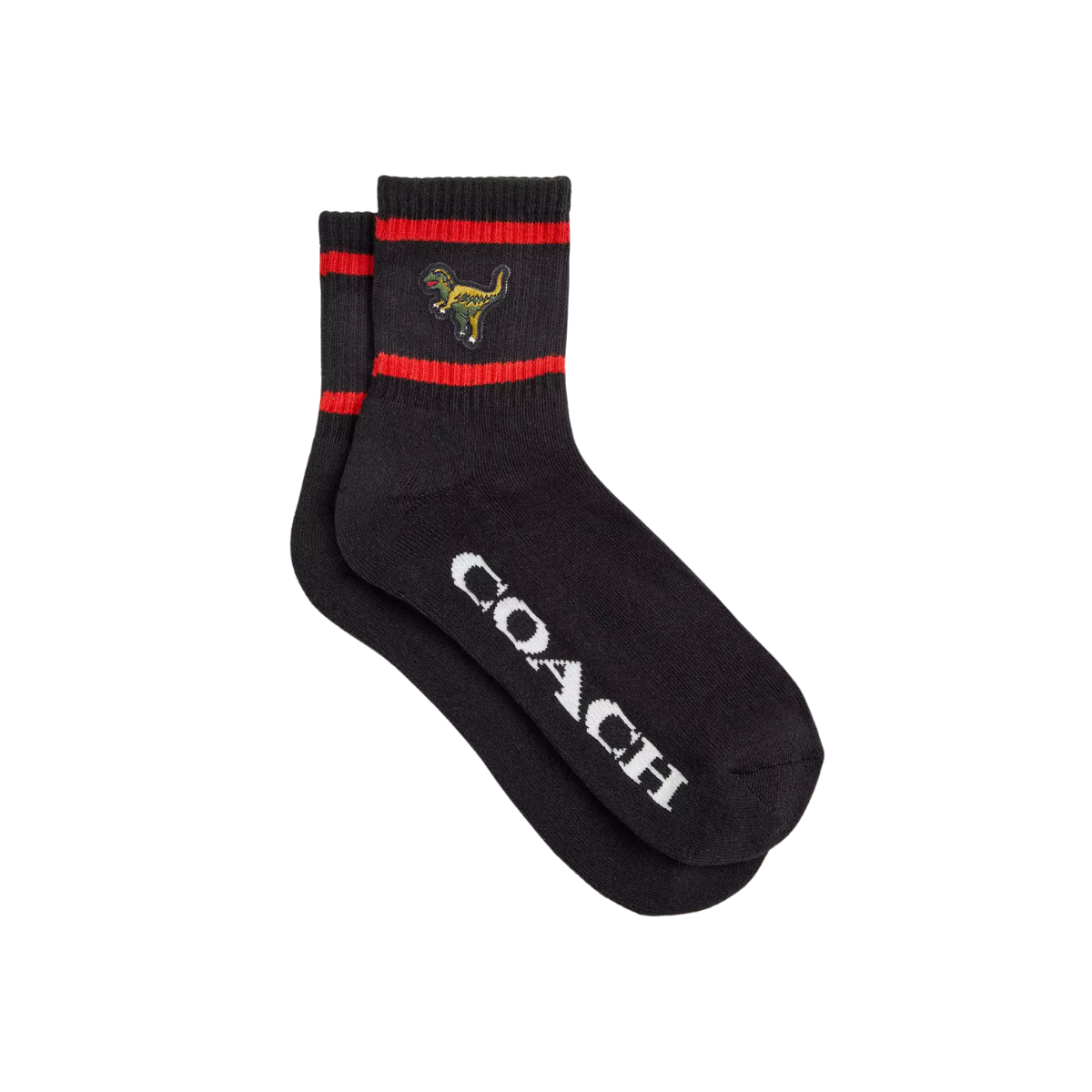 Coach Rexy Quarter Crew Socks Black