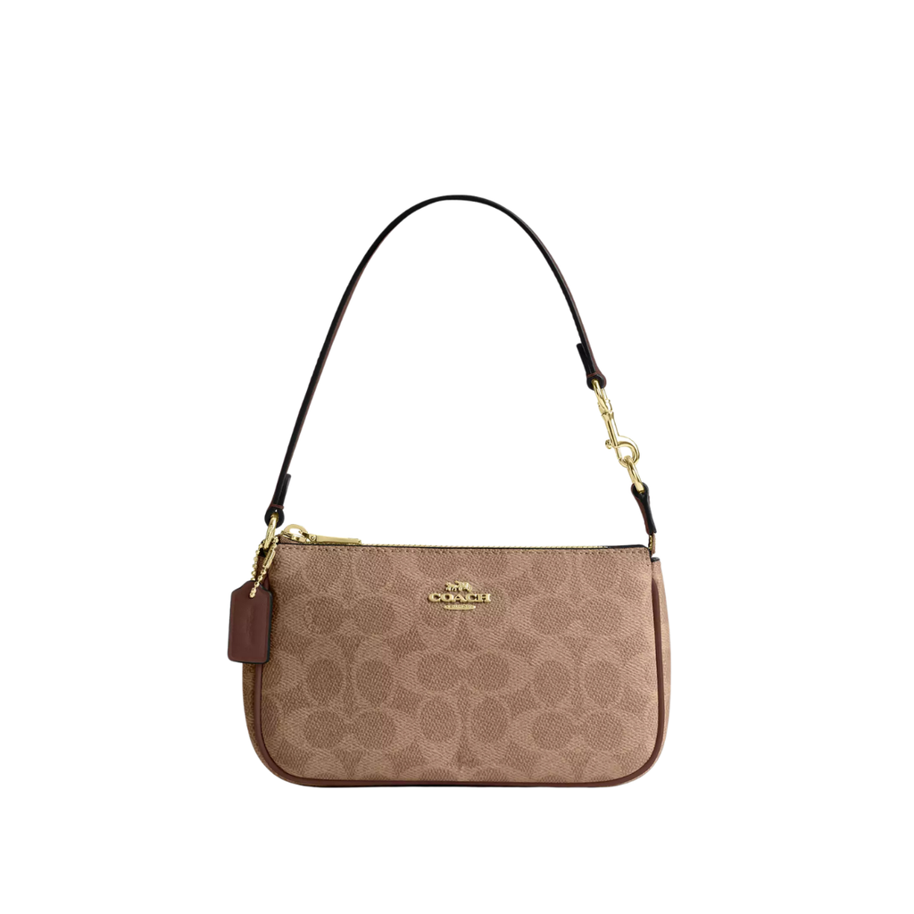 Coach Nolita 19 In Signature Canvas Gold Tan Brown