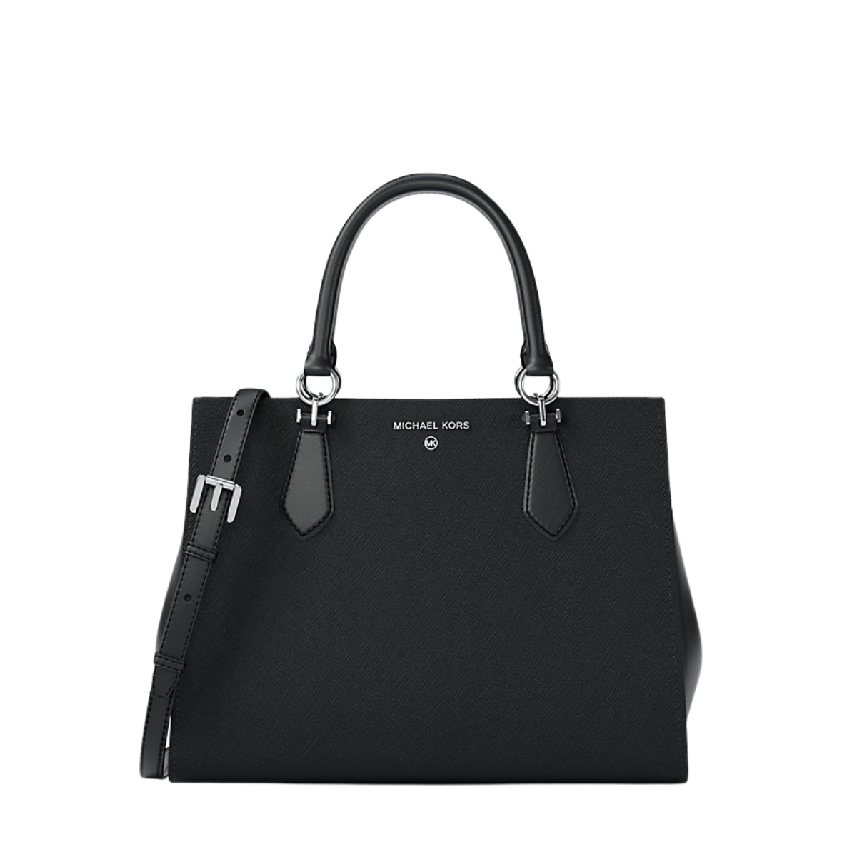 Michael Kors Marilyn Medium Saffiano Leather Satchel Black