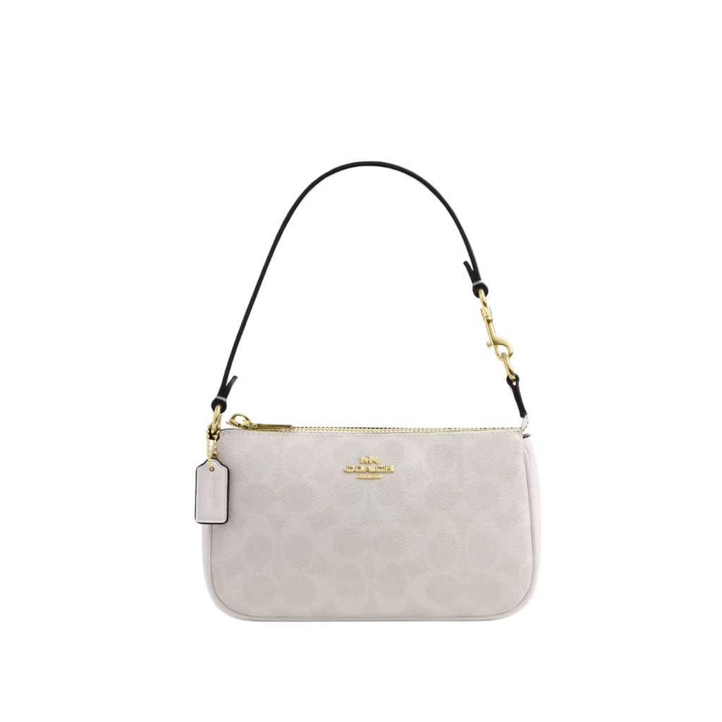 Coach Nolita 19 In Signature Canvas Gold White Chalk